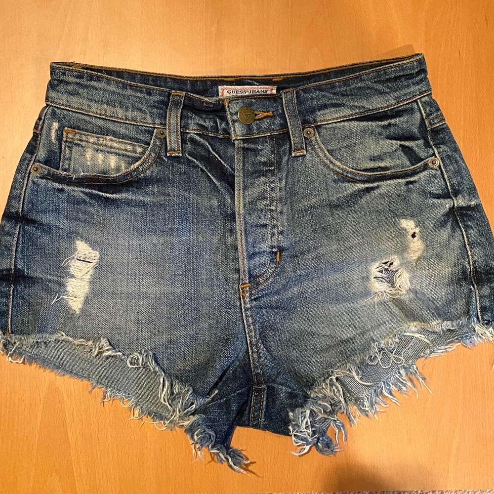 Guess high waisted jean cutoff shorts